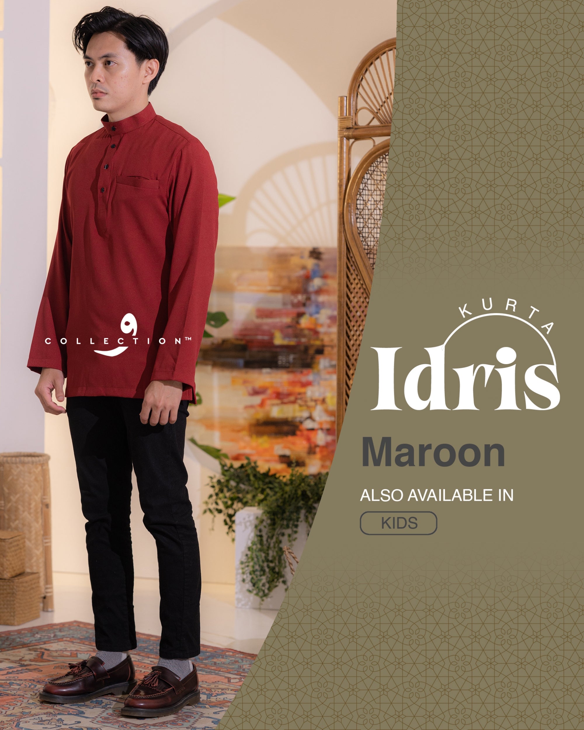 Kurta Idris - Maroon