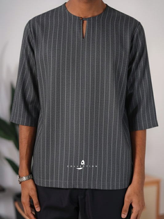 Kurta Ishak Linen - Gray