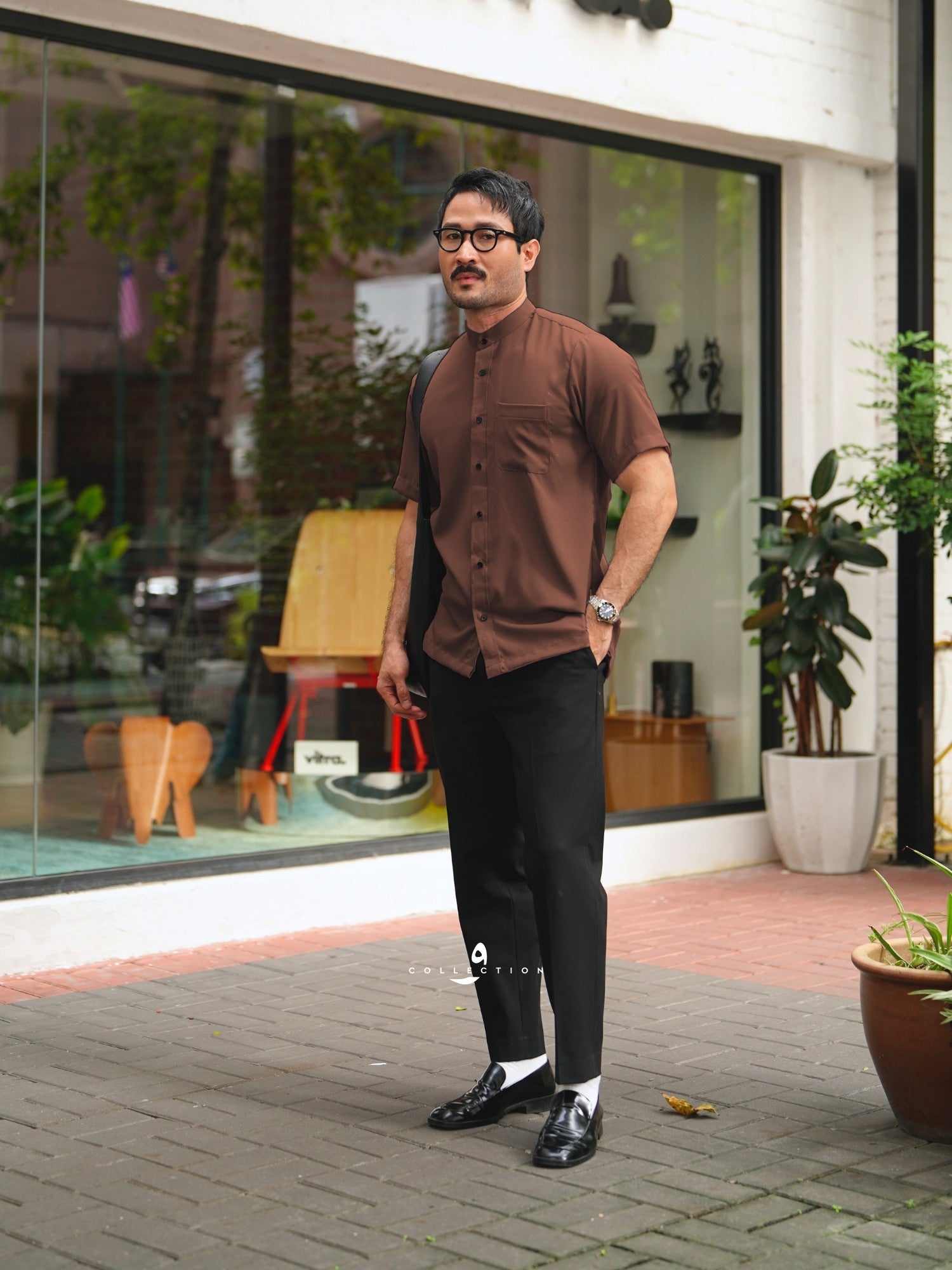 Kemeja Casual - Rich Brown