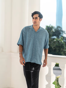 Kemeja Urban Linen - Denim Blue