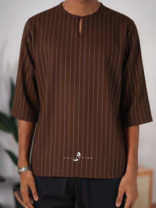 Kurta Ishak Linen - Rich Brown