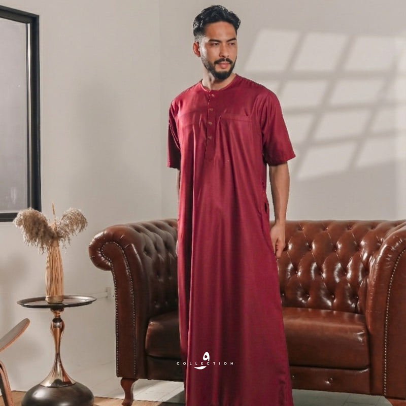 Jubah Uthman - Maroon