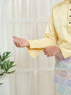 Baju Melayu Cekak Musang - Yellow Pastel