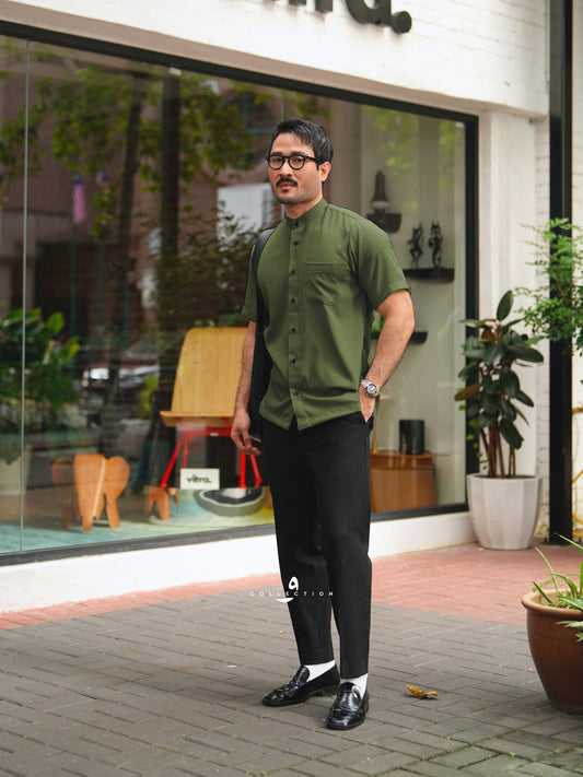 Kemeja Casual - Leaf Green