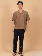 Kemeja Urban Linen - Rich Brown