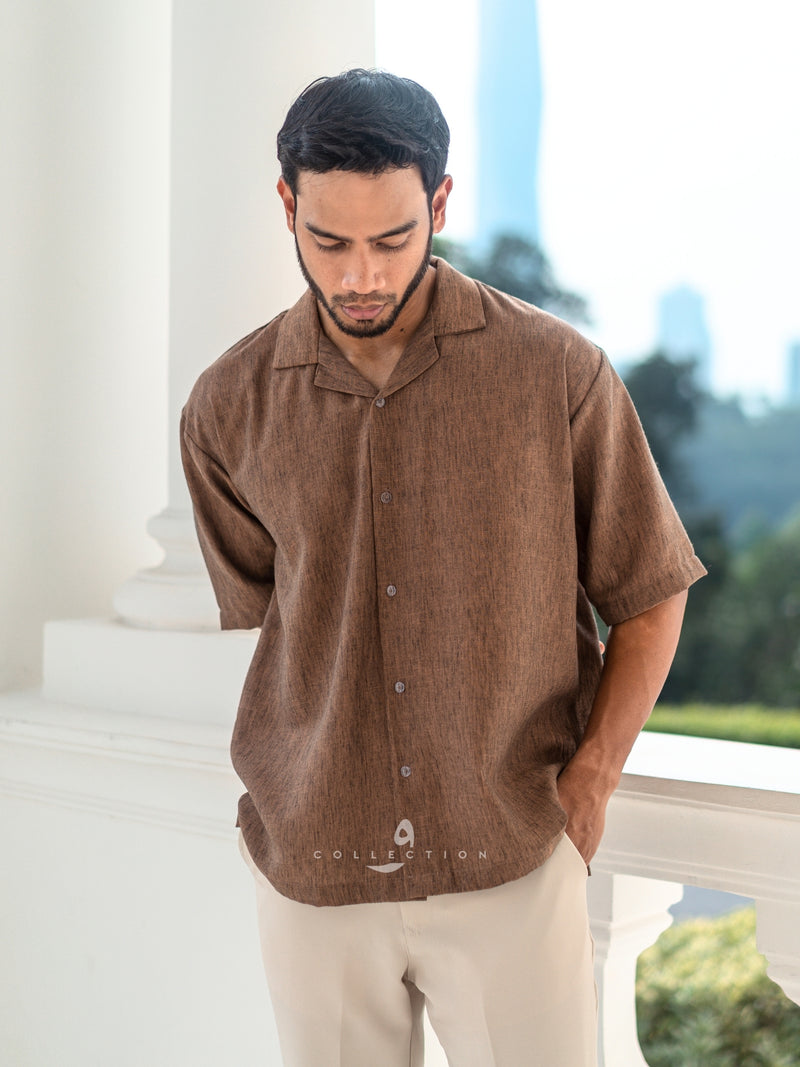Kemeja Urban Linen - Rich Brown