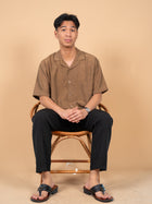Kemeja Urban Linen - Rich Brown