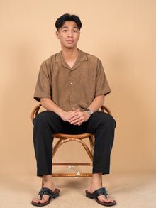 Kemeja Urban Linen - Rich Brown