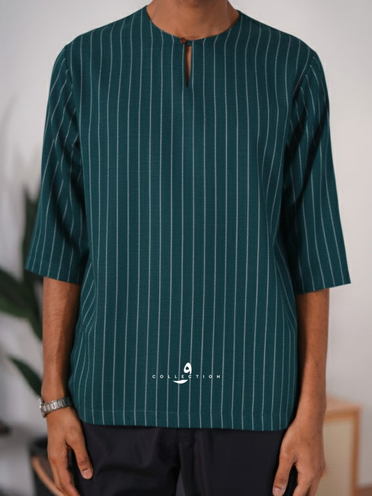 Kurta Ishak Linen - Teal Green