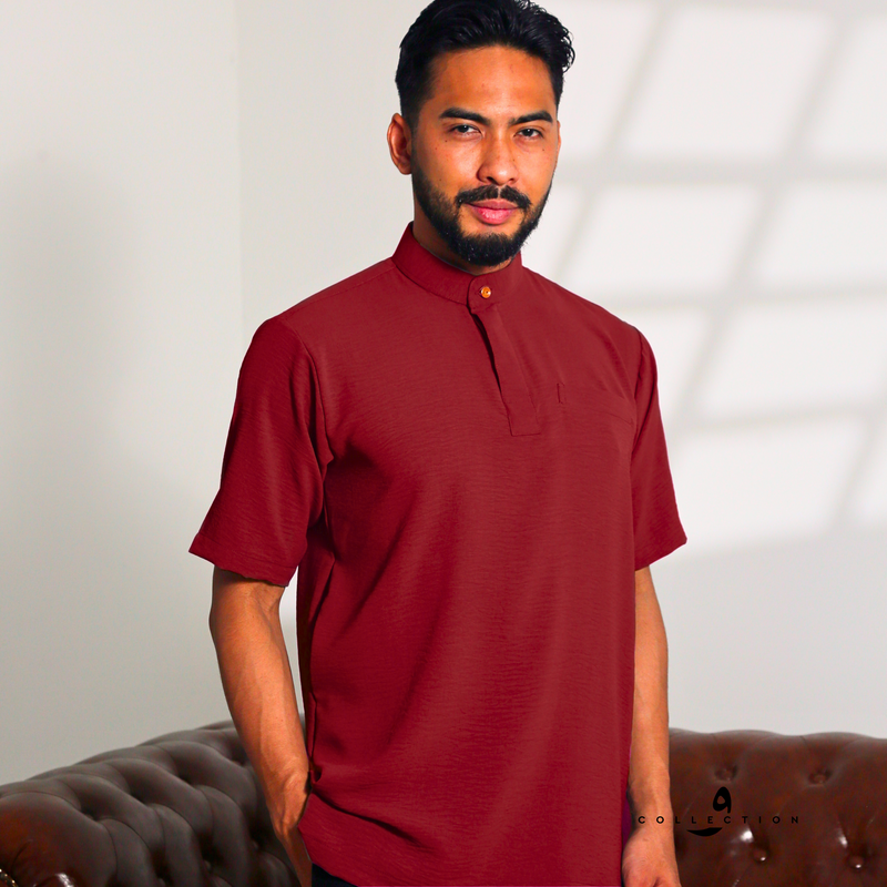 Kurta Ibrahim CEY Crepe - Maroon