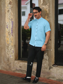 Kemeja Casual - Baby Blue