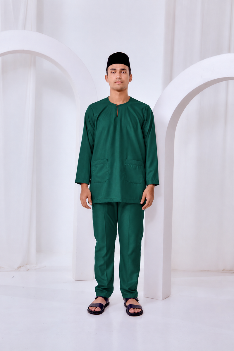 Baju Melayu Teluk Belanga - Emerald Green
