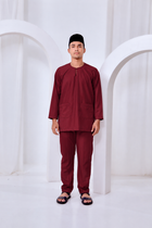 Baju Melayu Teluk Belanga - Maroon