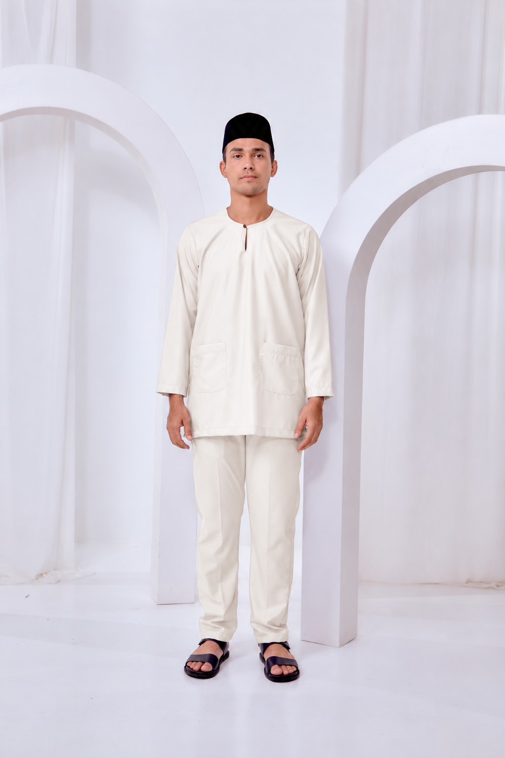 Baju Melayu Teluk Belanga - Off White