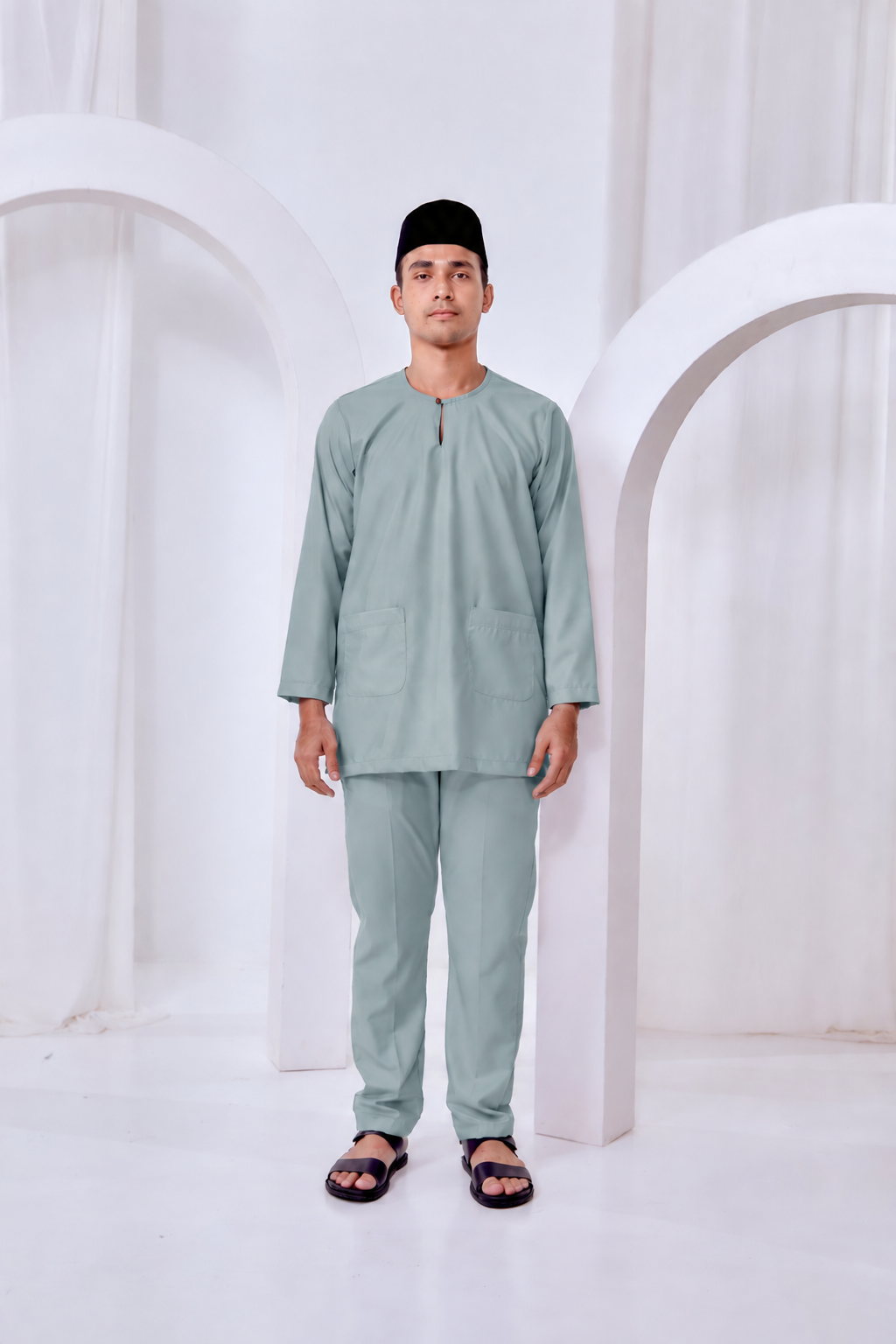 Baju Melayu Teluk Belanga - Mint Green