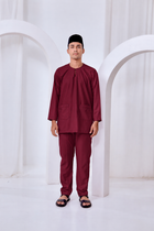 Baju Melayu Teluk Belanga - Burgundy
