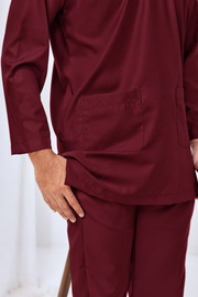 Baju Melayu Teluk Belanga - Burgundy