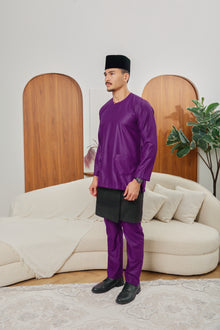 Baju Melayu Teluk Belanga - Dark Purple