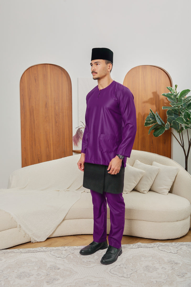 Baju Melayu Teluk Belanga - Dark Purple