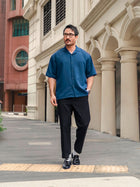 Kemeja Urban - Teal Blue