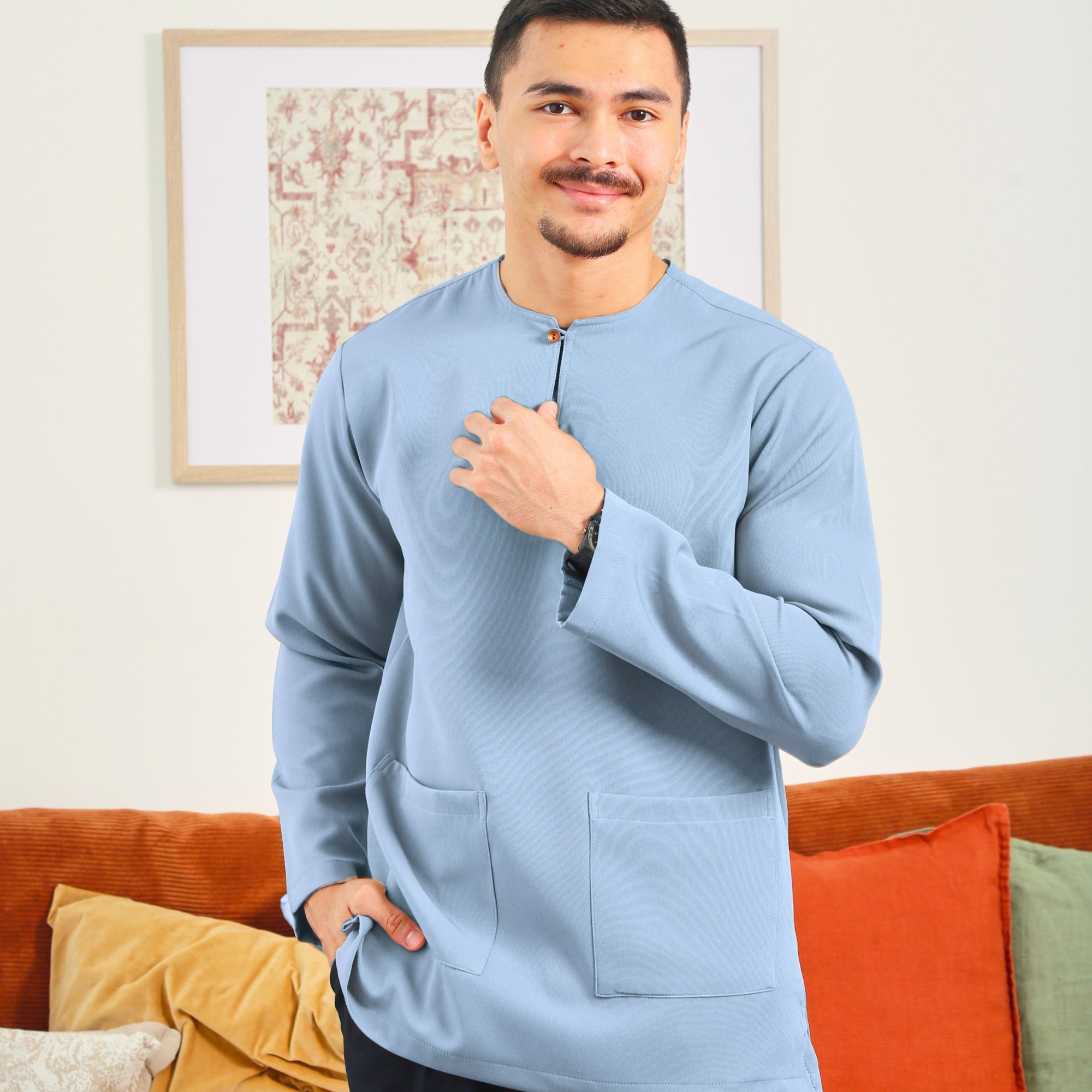 Kurta Ismail - Ash Blue
