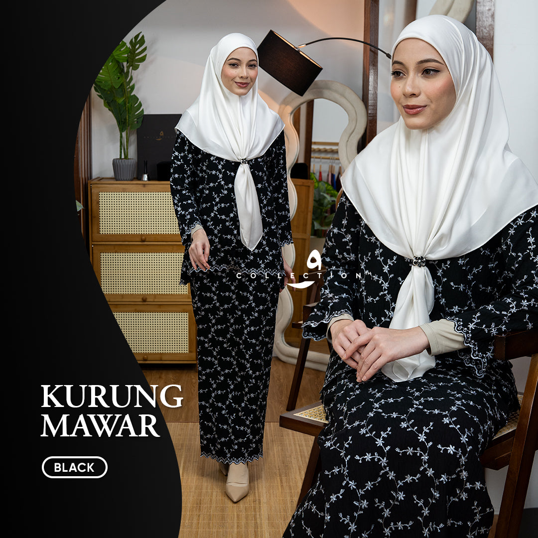 Kurung Mawar - Black