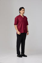 Kemeja Urban Slub - Maroon
