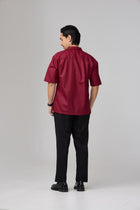 Kemeja Urban Slub - Maroon
