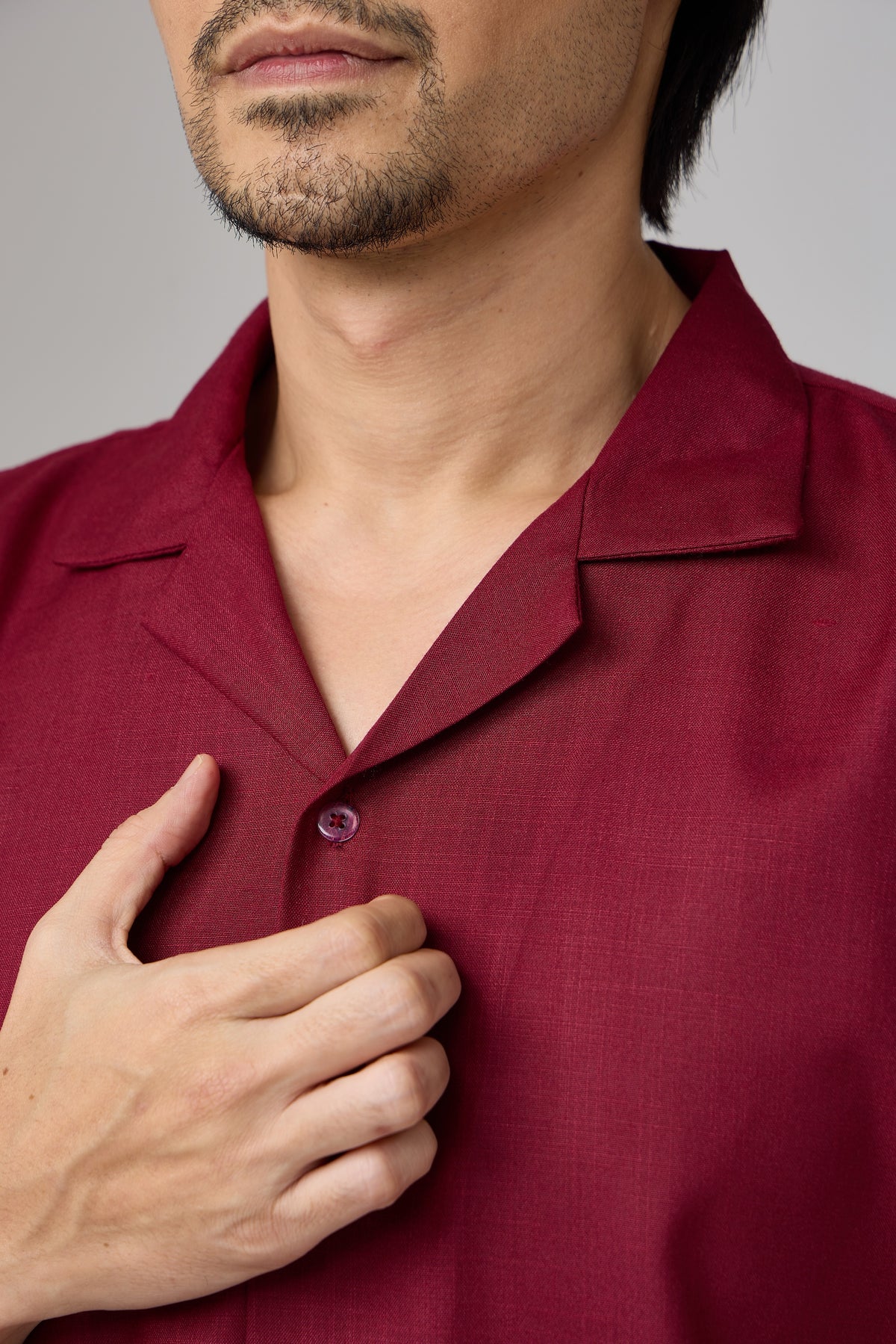 Kemeja Urban Slub - Maroon