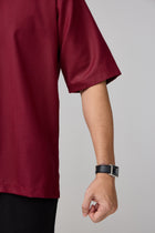Kemeja Urban Slub - Maroon
