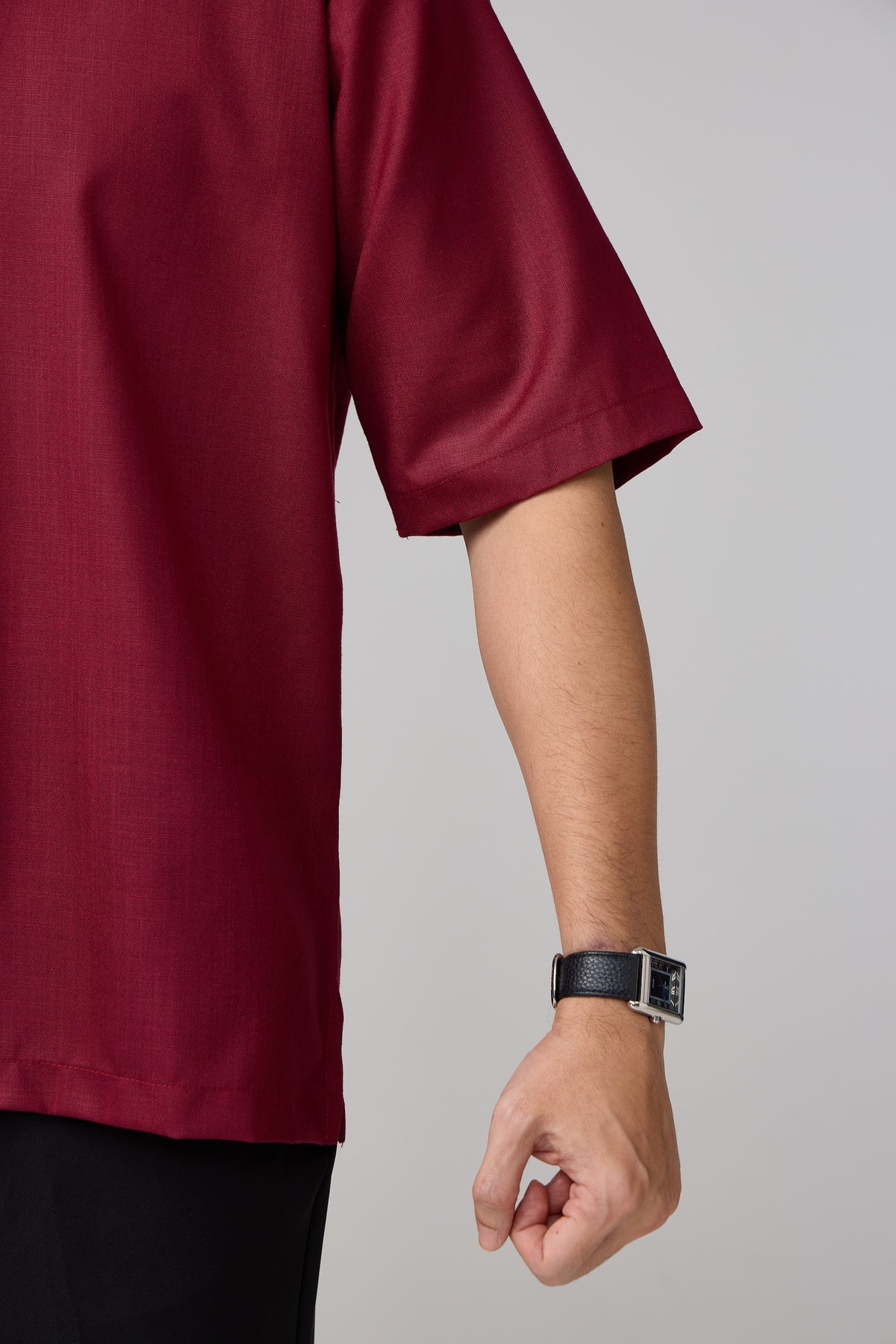 Kemeja Urban Slub - Maroon
