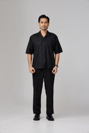 Kemeja Urban Slub - Black