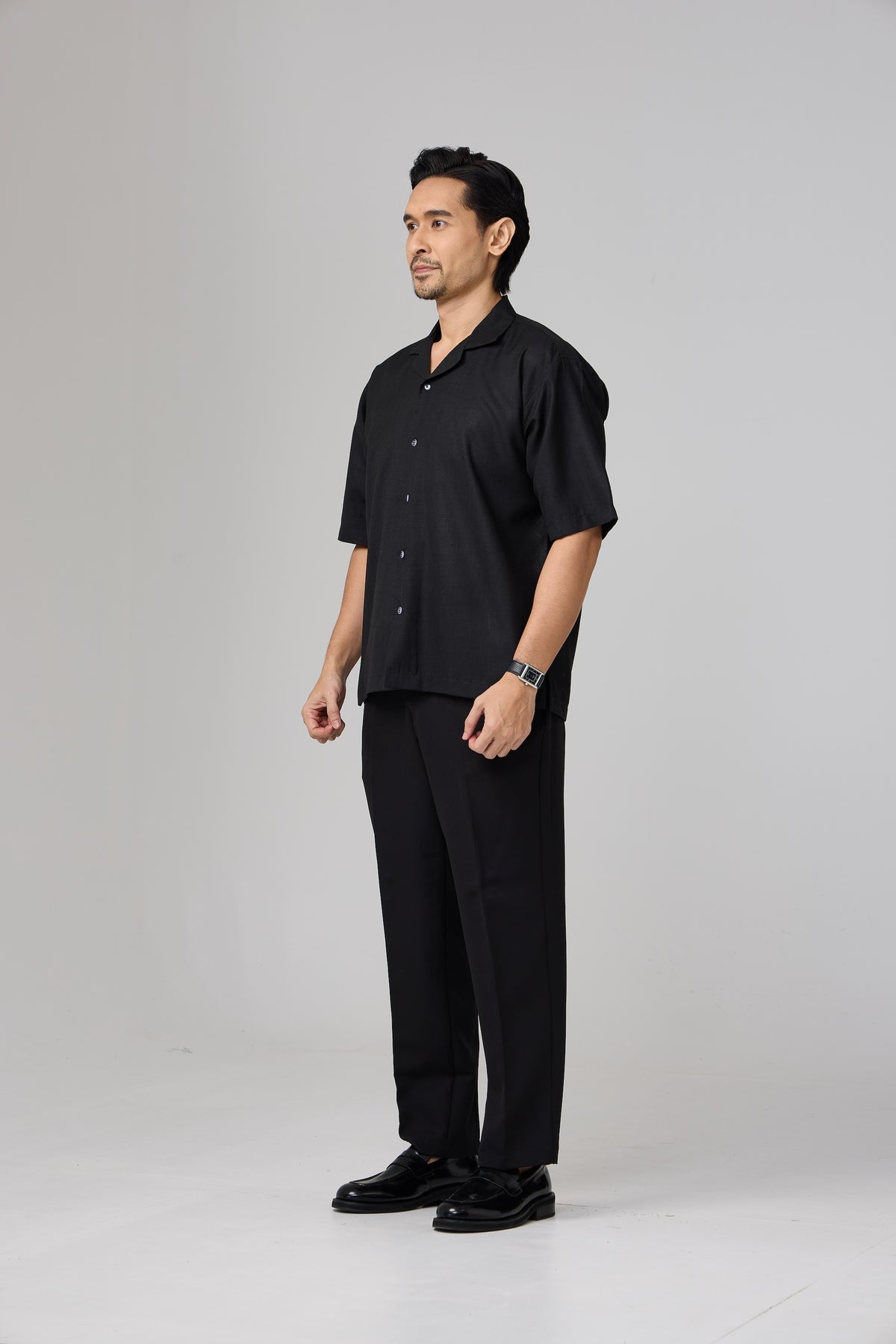 Kemeja Urban Slub - Black
