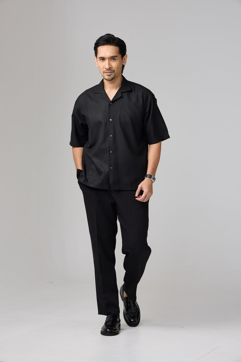 Kemeja Urban Slub - Black