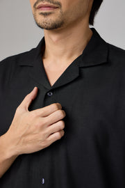 Kemeja Urban Slub - Black