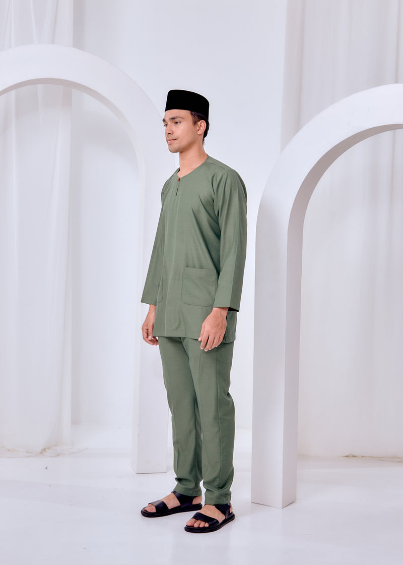 Baju Melayu Teluk Belanga - Forest Green