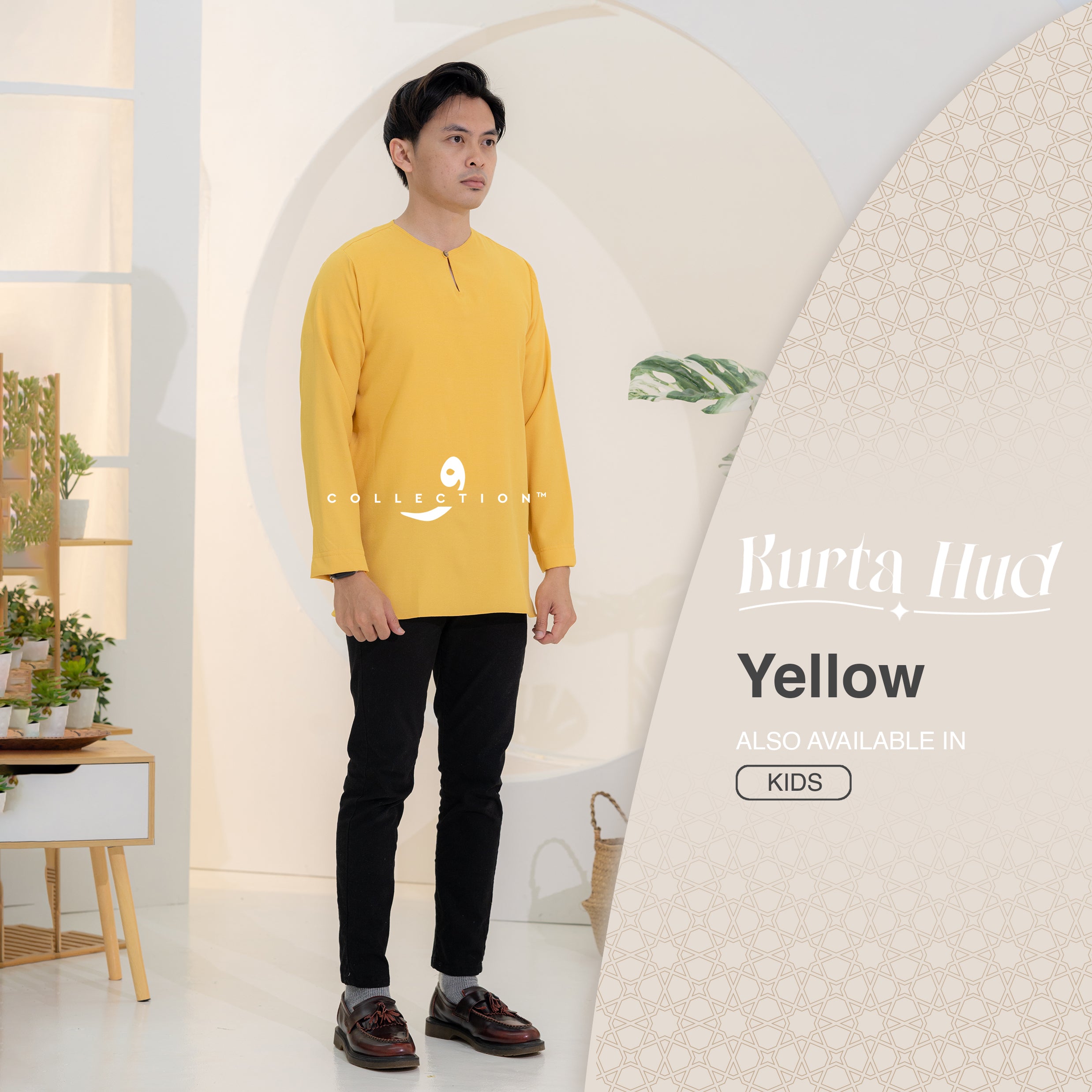 Kurta Hud - Yellow Pastel