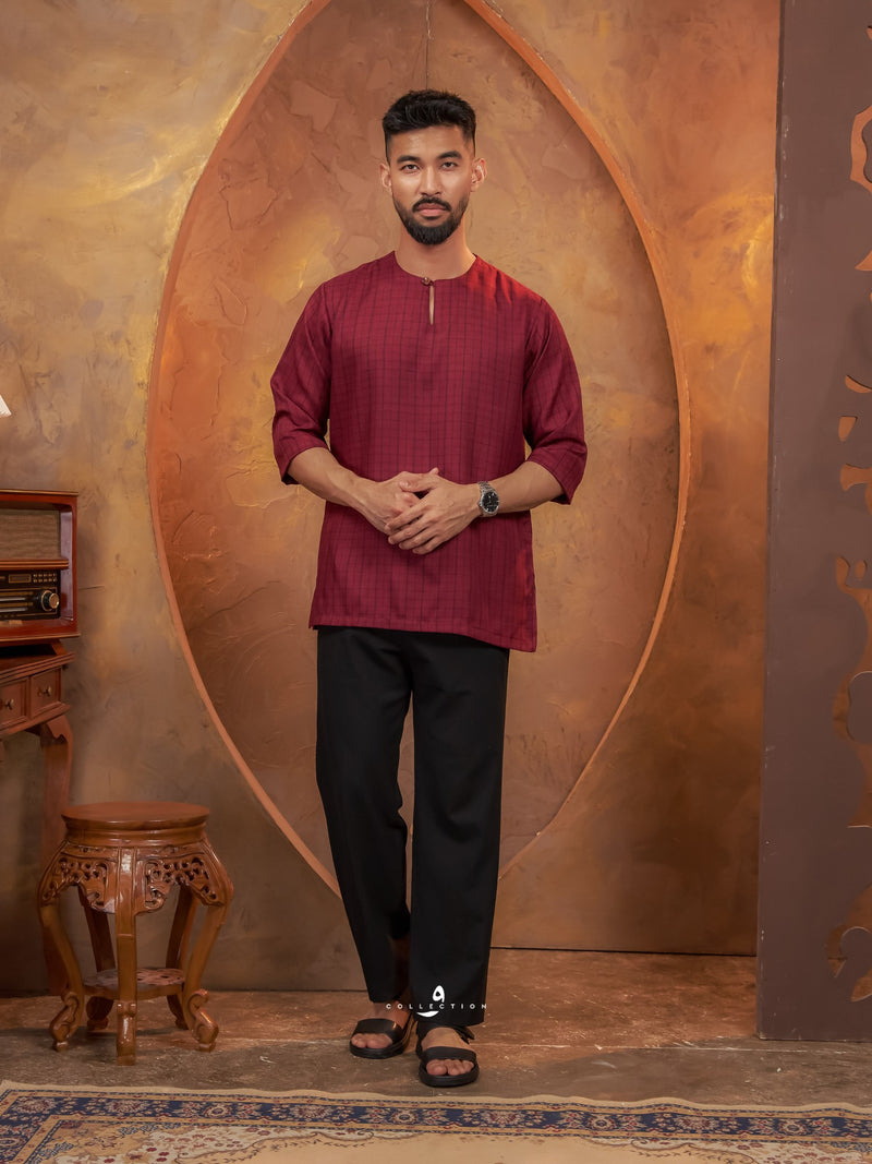 Kurta Shuib - Burgundy