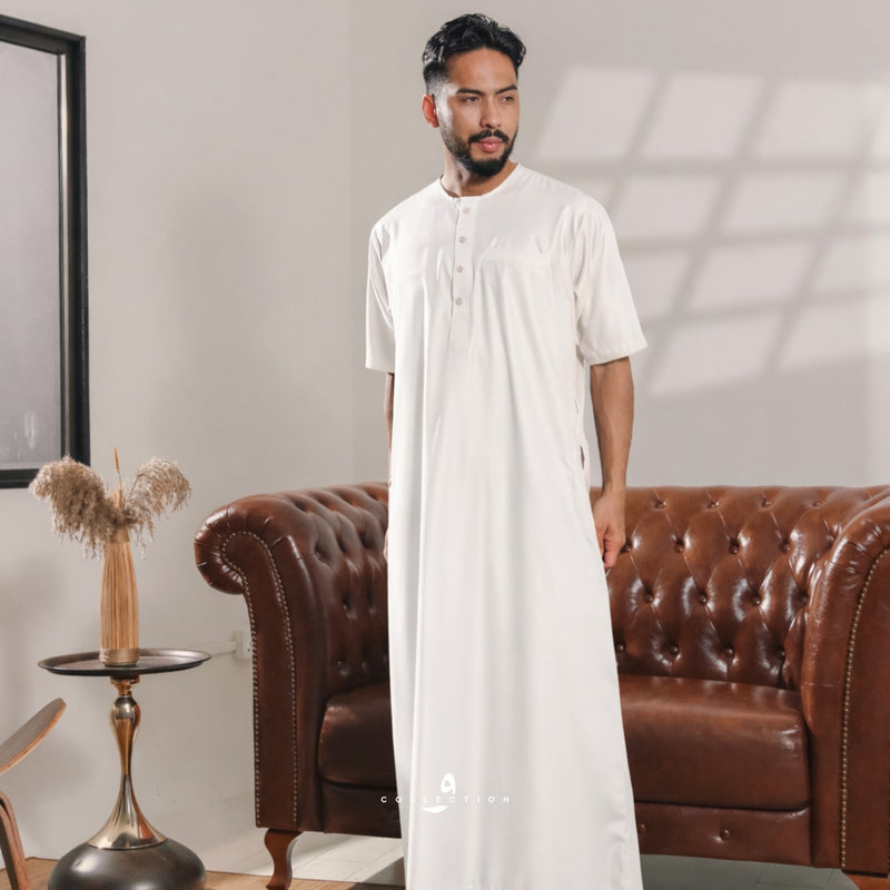 Jubah Uthman - White
