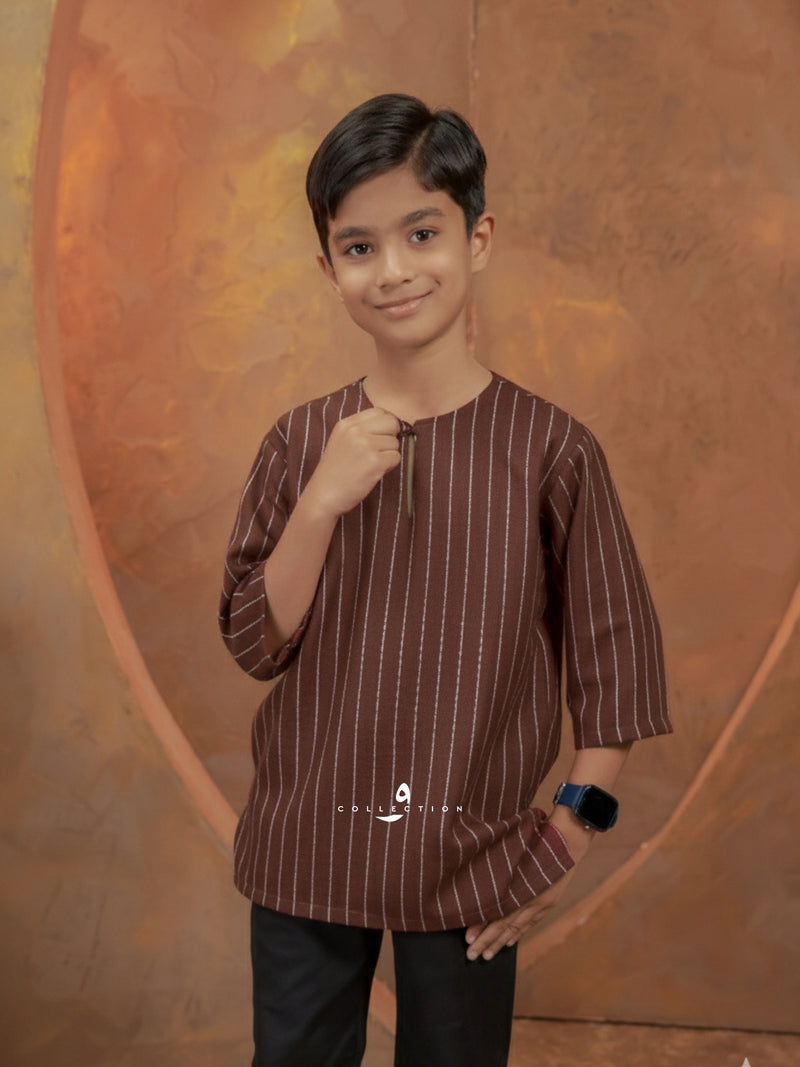 Kurta Ishak Linen - Rich Brown