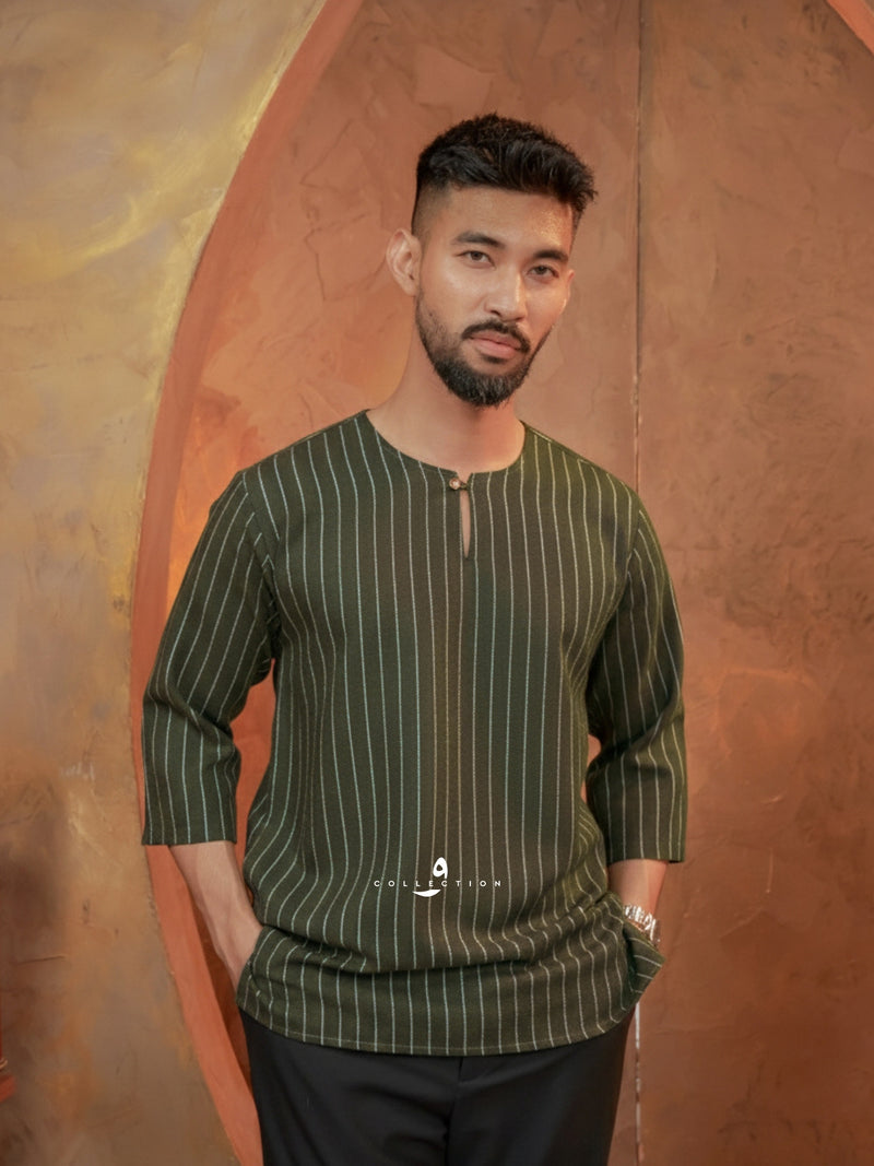 Kurta Ishak Linen - Leaf Green