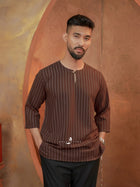 Kurta Ishak Linen - Rich Brown