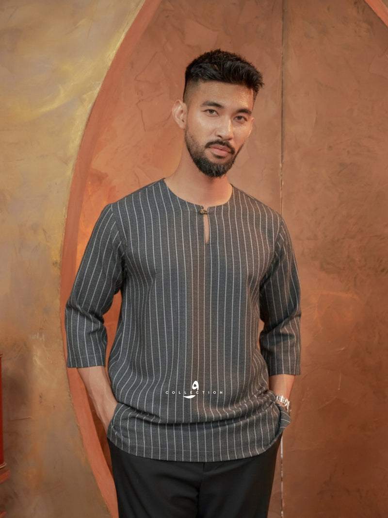 Kurta Ishak Linen - Gray
