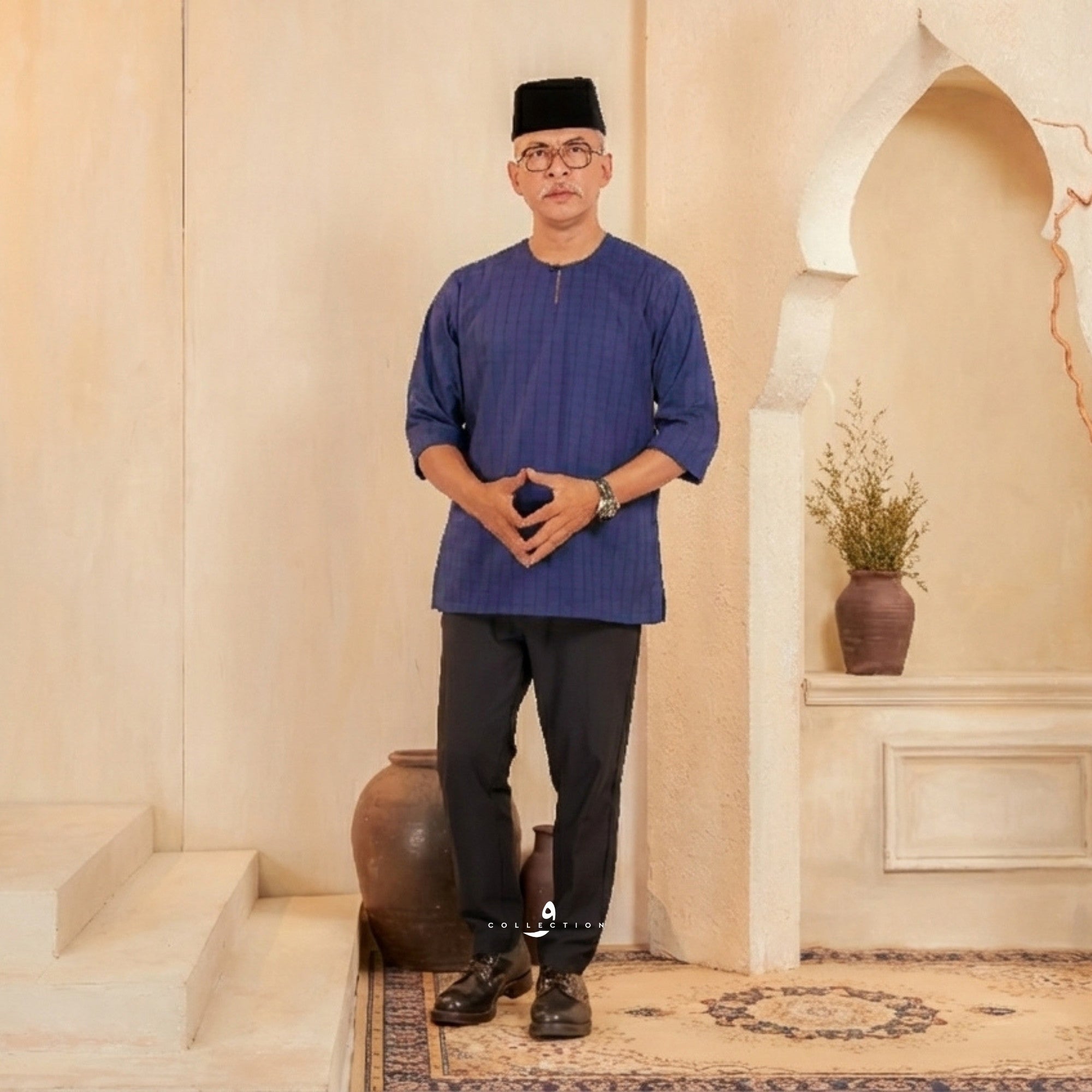 Kurta Ilyas - Navy Blue