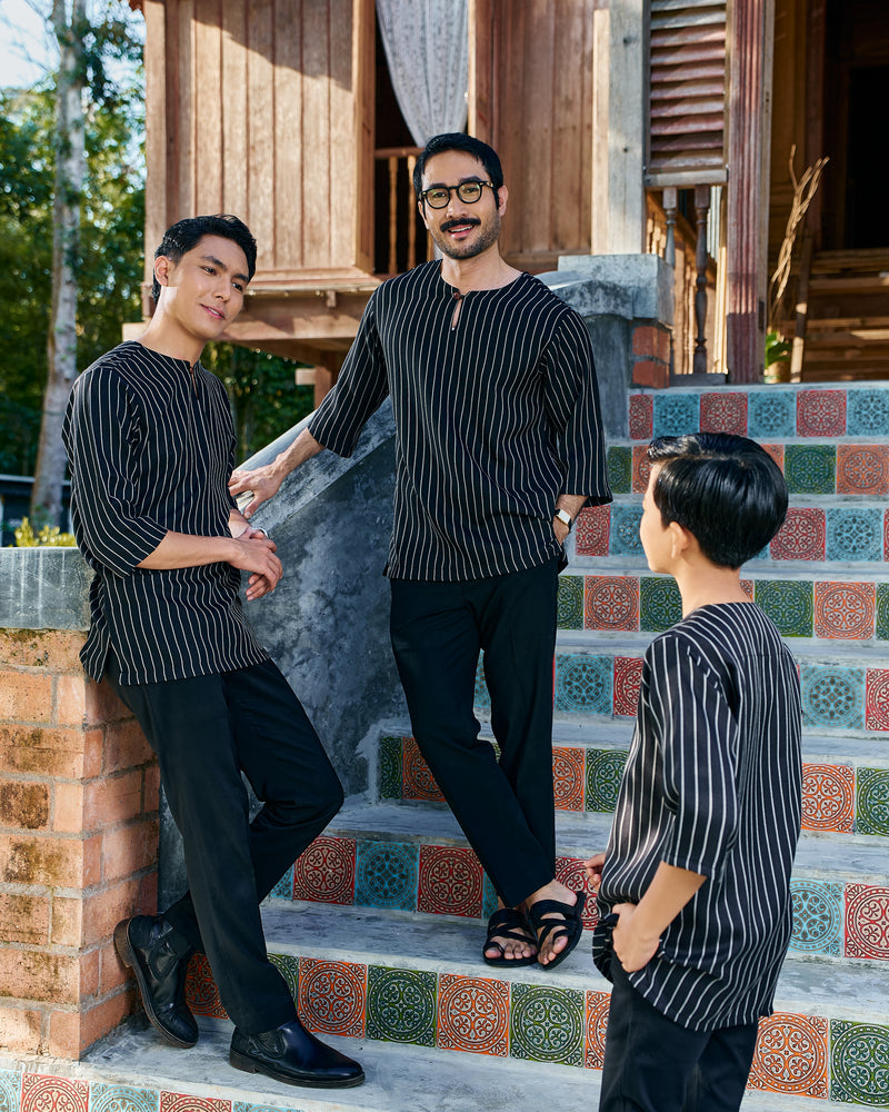 Kurta Ishak Linen - Black