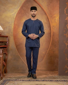 Baju Melayu Teluk Belanga - Navy Blue