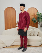 Baju Melayu Teluk Belanga - Maroon
