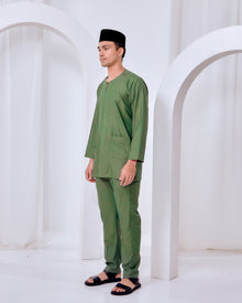 Baju Melayu Teluk Belanga - Leaf Green