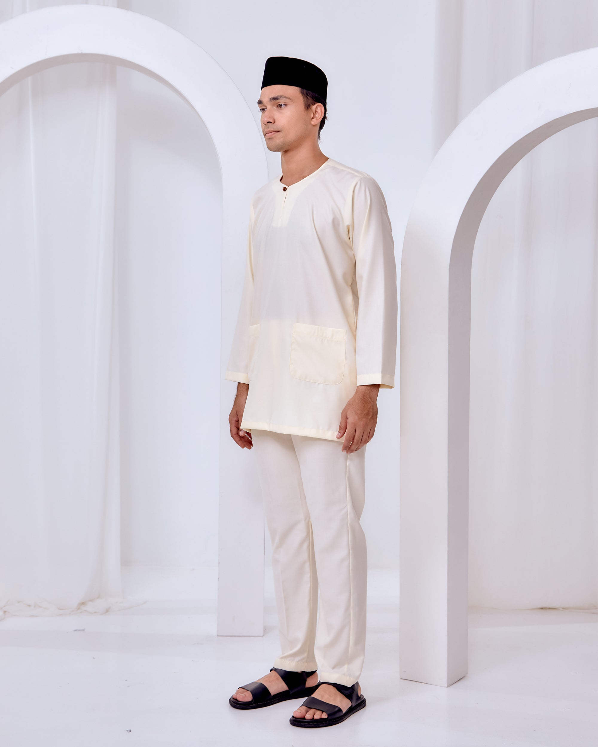 Baju Melayu Teluk Belanga - Soft Yellow