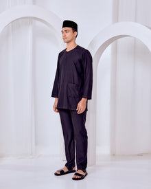 Baju Melayu Teluk Belanga - Black
